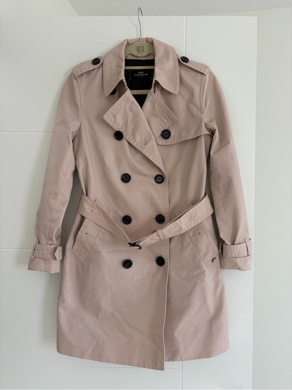 Coach Pink Trench Coat XS